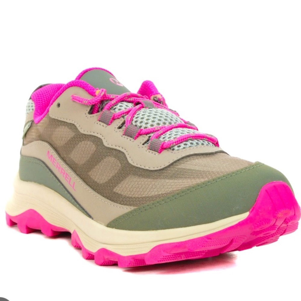 Merrell Big Kids Moab Low Top Hiking Shoes Girls 1.5 Pink Gray